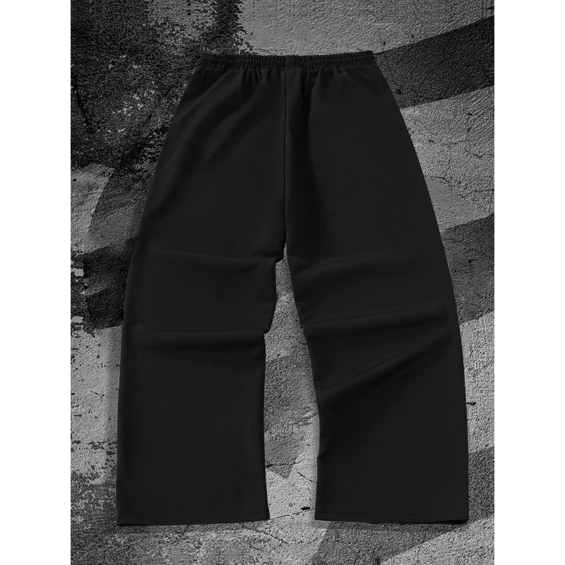 Pantalon de sport pour hommes, avec un motif de lettres unique imprimé, ceinture élastique avec cordon de serrage, très adapté au streetwear