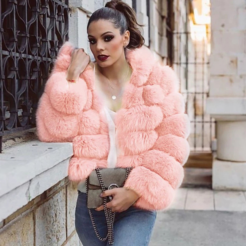 Manteaux de fourrure épissés à capuche pour femmes, mode décontractée, couleur unie, manches longues, poches chaudes, manteaux polyvalents à simple boutonnage, 2025