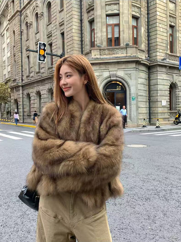 Manteaux en fausse fourrure tendance pour femmes, style Y2K, veste de luxe coréenne en fourrure de renard moelleuse, vêtement d'extérieur chaud et ample pour l'hiver, streetwear pour femmes.