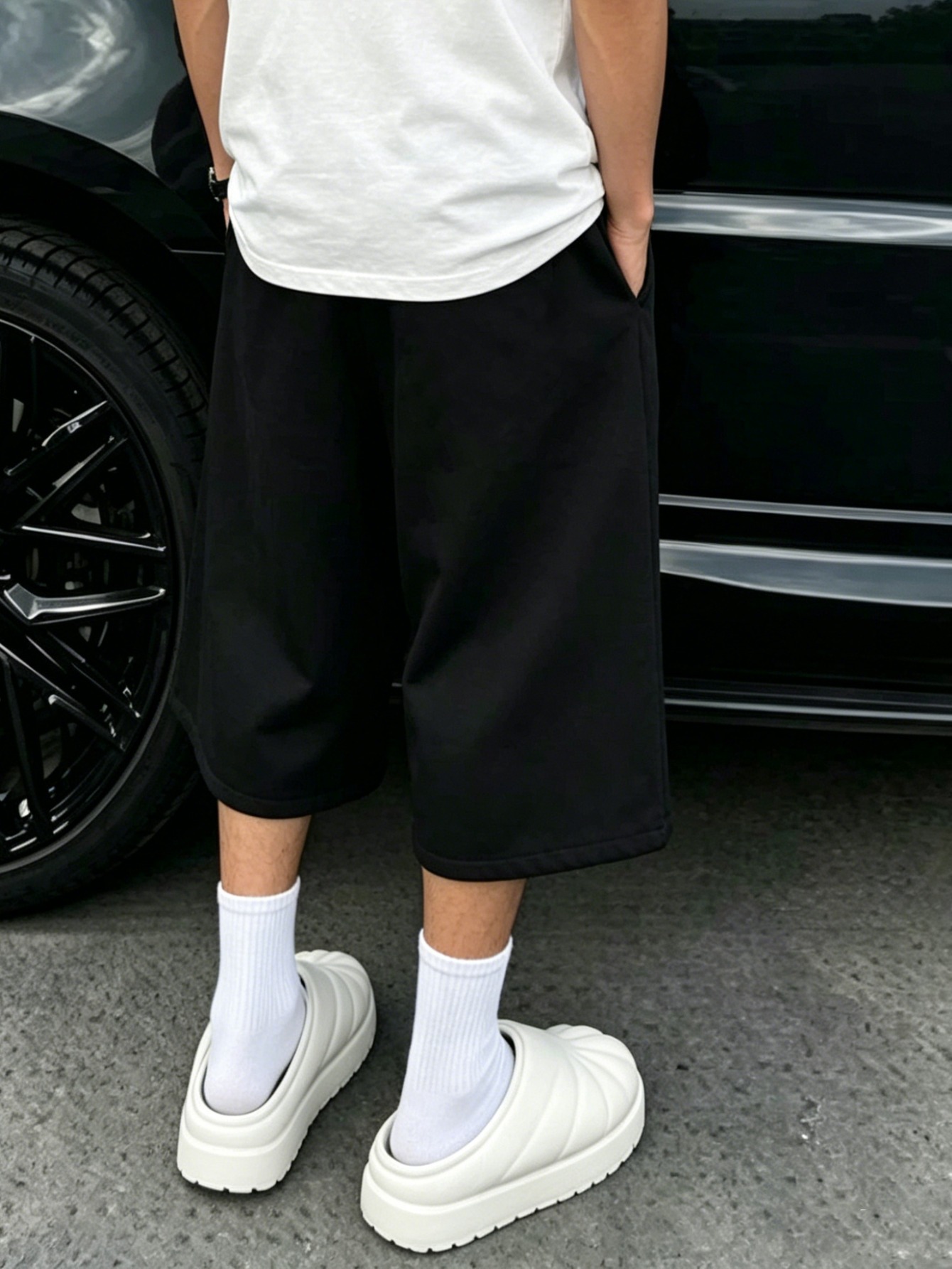 Mode streetwear pour hommes : Pantalons de survêtement courts à coupe décontractée - Confortables, de haute qualité, couleur unie, parfaits pour tous les jours