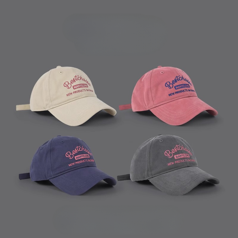 Chapeau femmes lettre broderie casquette de Baseball pour hommes couleur unie casquette à visière coton respirant langue de canard chapeau extérieur pare-soleil