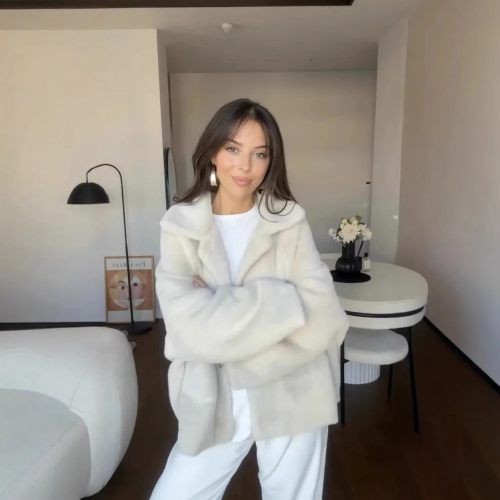 Manteau en laine à la mode pour femmes, Gluteti doux, fourrure, tempérament, haut de gamme, automne, hiver, nouvel article