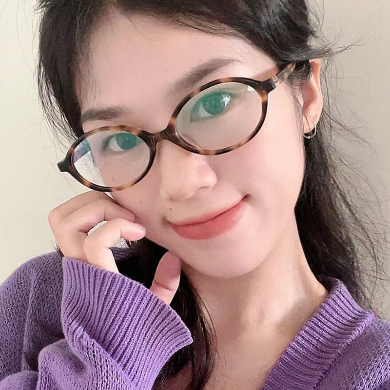 Lunettes de myopie pour femmes, monture ovale Vintage, blocage de la lumière bleue, lunettes de vue proche, 0-1.0-1.5-2.0-2.5-3.0 ~ ~-4.0