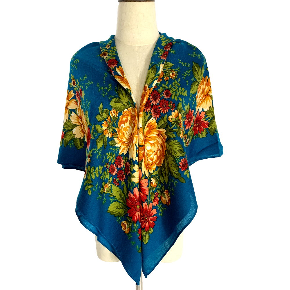Châles et enveloppes carrés en Viscose imprimé Floral pour femmes, écharpe de voyage Boho, châle russe, foulard National, grand Bandana, nouvelle collection 2023