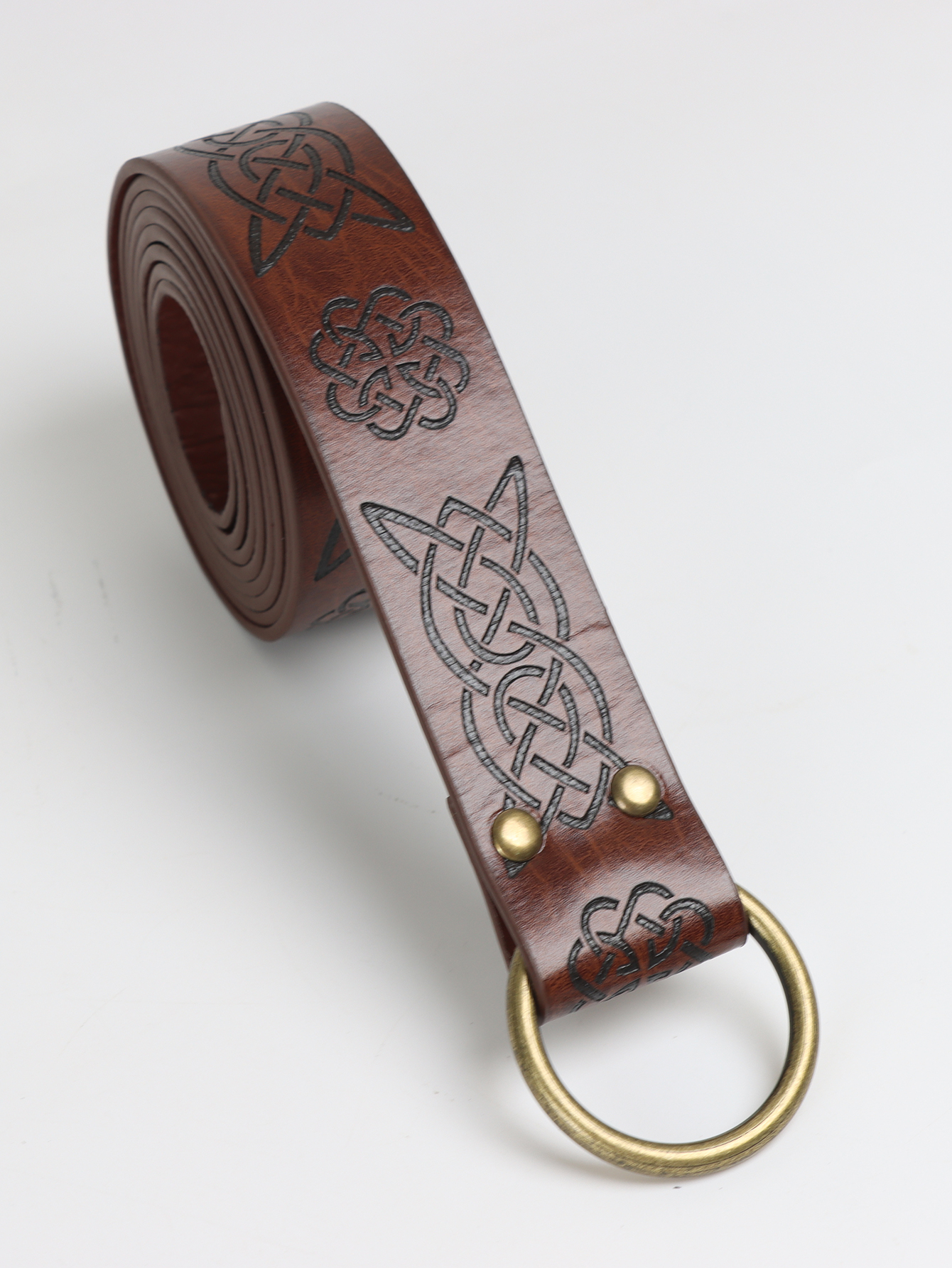 Ceinture celtique en cuir pour hommes, guerrier d'aventure Viking Renaissance, ceinture médiévale en relief, accessoire de Costume de Cosplay
