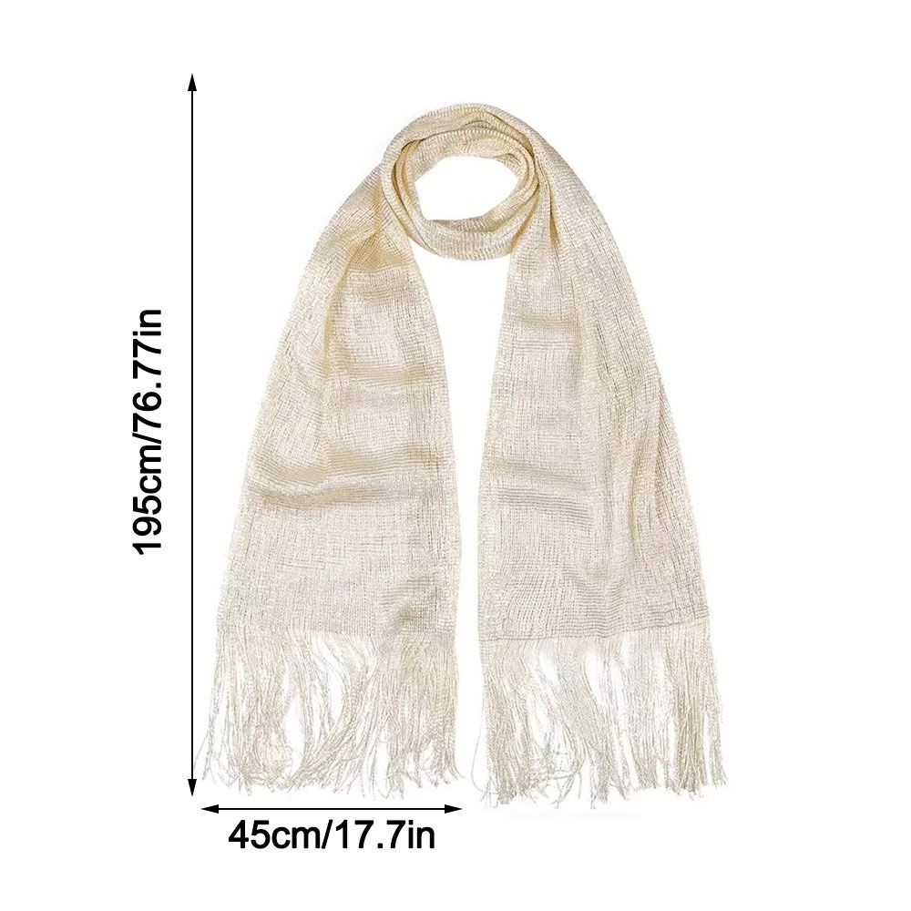 Écharpe en soie fine et brillante à franges en dentelle, style éventail ajouré, cache-cou tendance pour le printemps, l'été et l'automne, Hijab