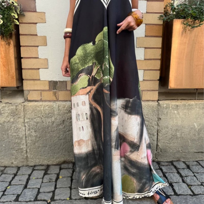 Robe de plage décontractée, épaules dénudées, ajourée, bretelles amples, style bohème, Vintage, col en V, sans manches, robe de vacances, été