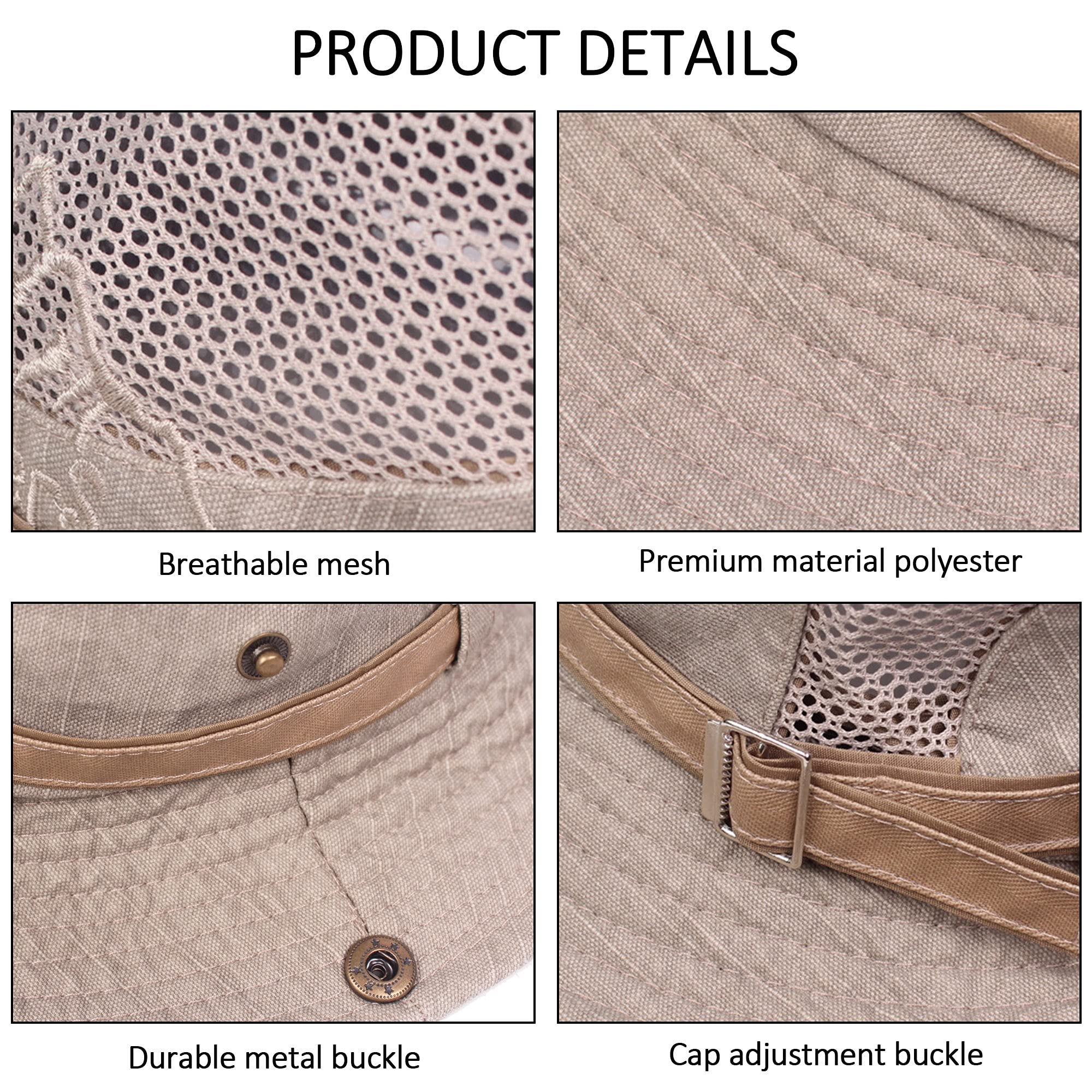 Chapeau Bob Respirant en Maille pour Homme - Style Panama d'Été pour la Randonnée, la Pêche et la Plage