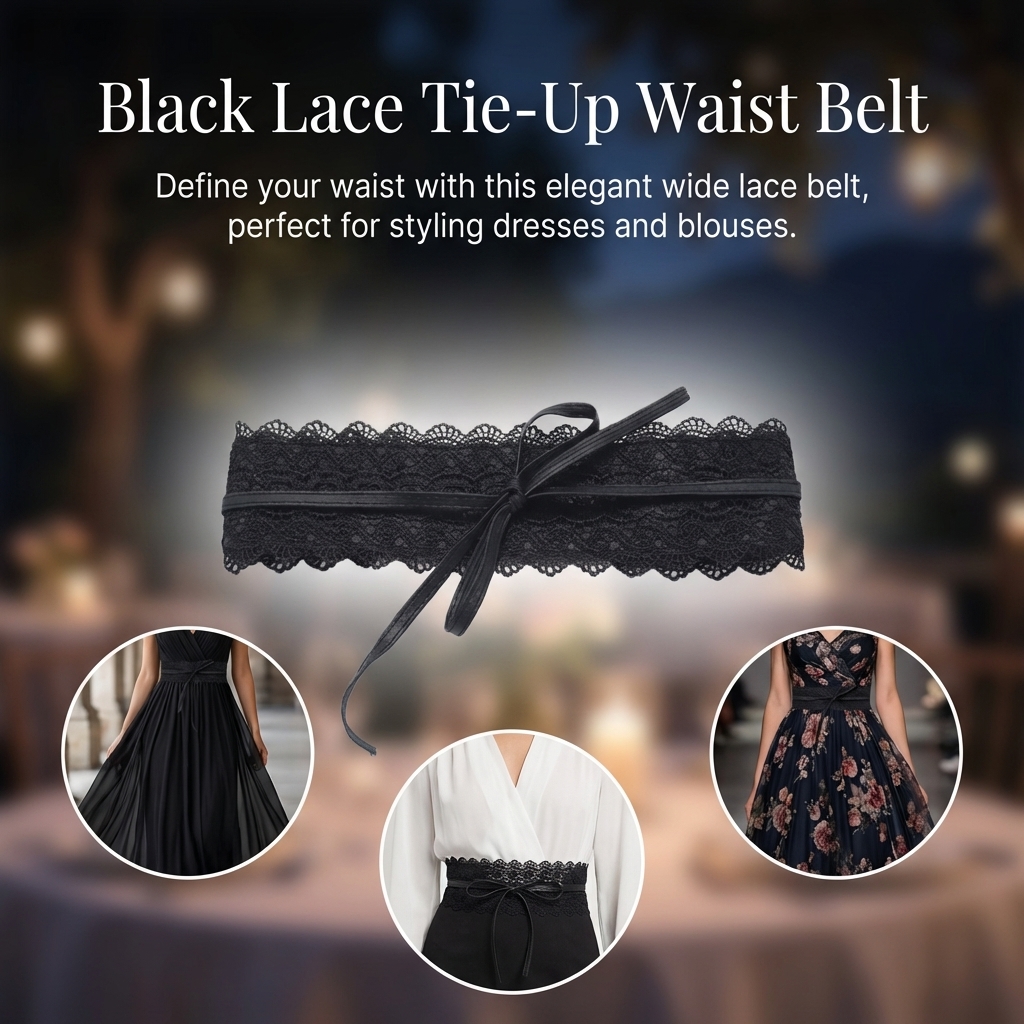 Ceinture large en cuir PU style bohème pour femme avec nœuds et dentelle, corset décoratif pour robe de mariée et jupe