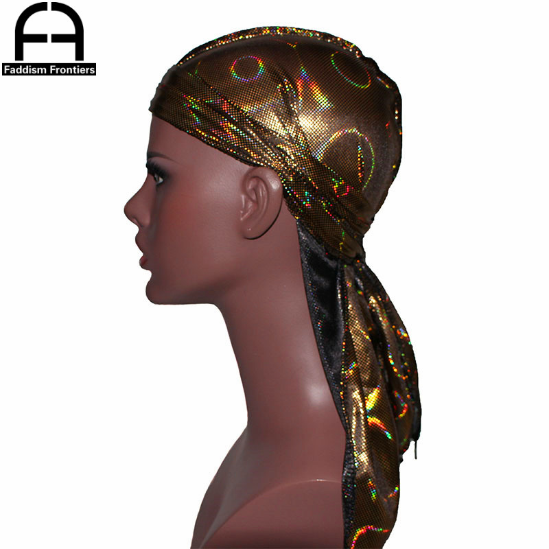 InjDuRag Doo Rag pour hommes, Turban coloré, Bandanas soyeux, Vêtements de sauna au laser, Chapeau 7,5, Accessoires pour cheveux, Nouveau