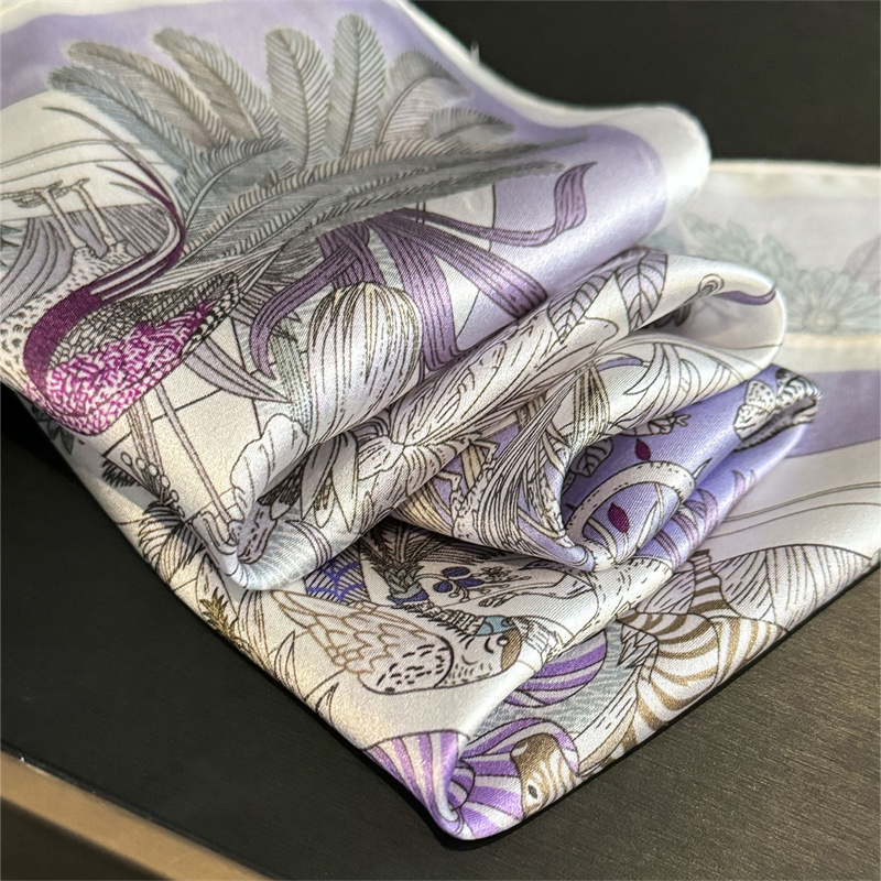 Foulard carré en soie 100% pour femmes, foulard enveloppant, Bandana en soie de mûrier, mode luxe, bandeau Hijab de haute qualité