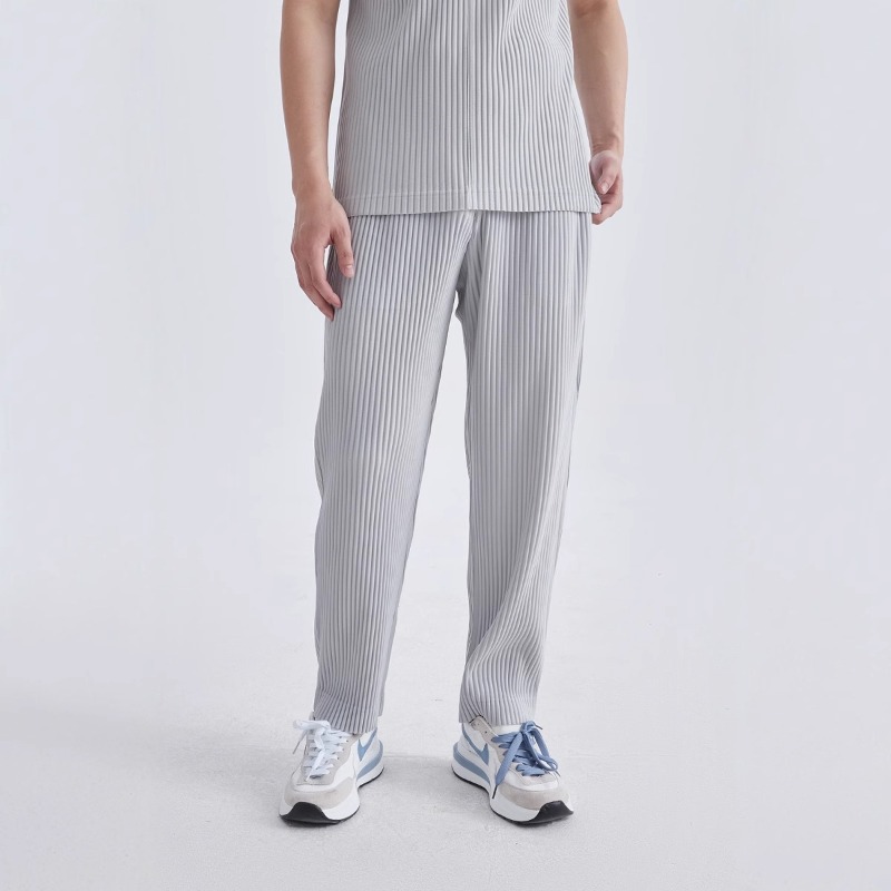 Miyake – costume plissé pour hommes, nouvelle veste ample drapée + pantalon droit plissé à jambes larges, pantalon occidental décontracté d'été, automne 2025