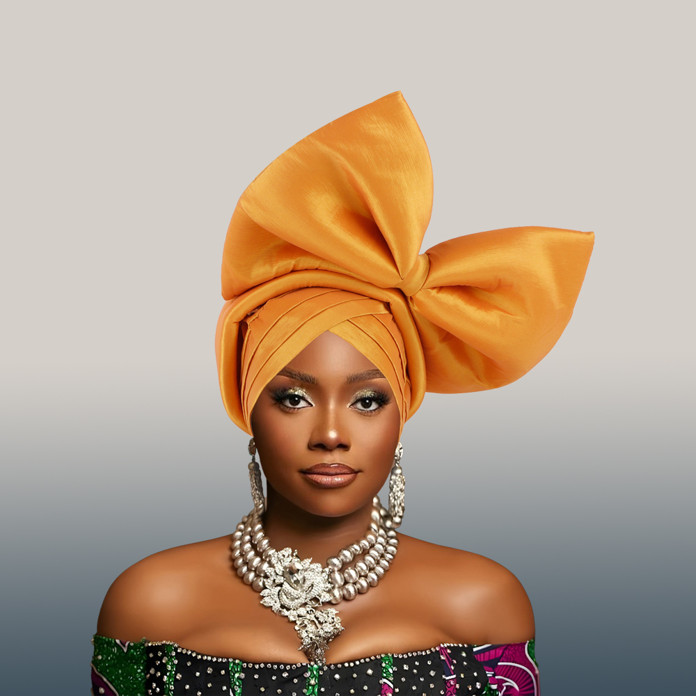 Casquette Turban à gros nœud exagéré pour femmes africaines, couvre-chef Auto Gele, Geles de mariage nigérian, couvre-chef féminin