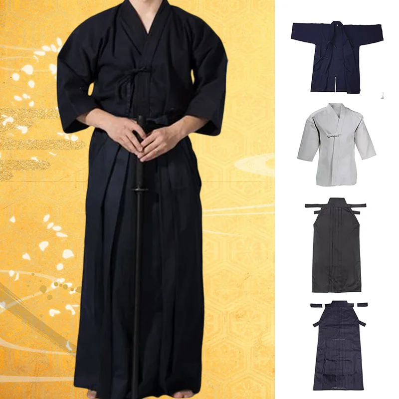 Uniformes Kendo vêtements d'arts martiaux Kendo Aikido Hapkido costume d'arts martiaux hommes femmes Hakama Aikido Uniforme Kung Fu Taekwondo