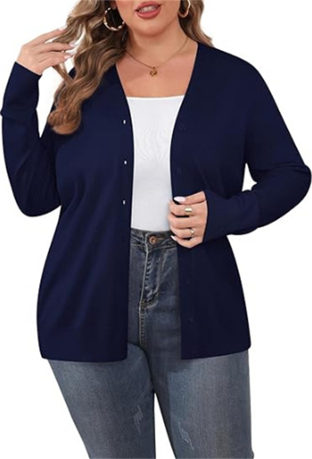 Pulls en tricot pour femmes, cardigan à manches longues, taille plus 6xl, col en V, pull décontracté pour femme, chaud et ample pour l'hiver, OUC1206