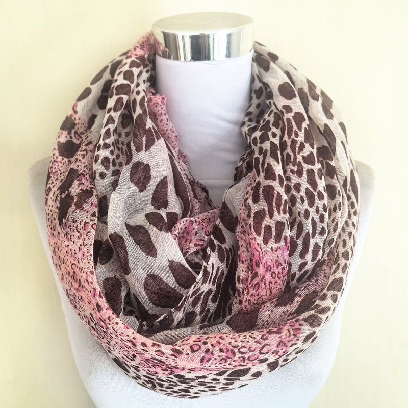 Mode imprimé léopard infini écharpe pour femmes doux chaud respirant foulard foulards musulmans Hijab boucle châle enveloppement foulard