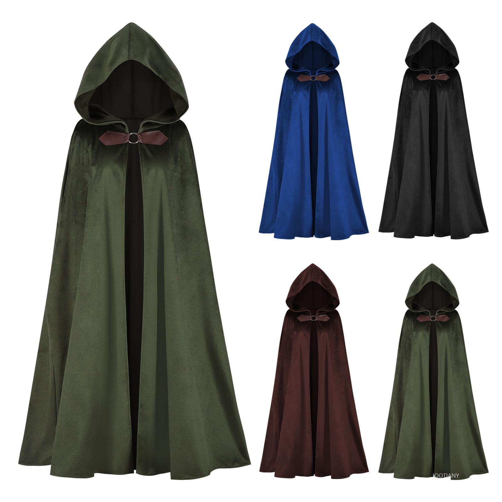 Cape à capuche en velours fin pour hommes et femmes, cape de magicien du diable, fête de la Renaissance, Cosplay médiéval pour femmes, Vampire d'halloween, Robe de Pirate, châle 2025