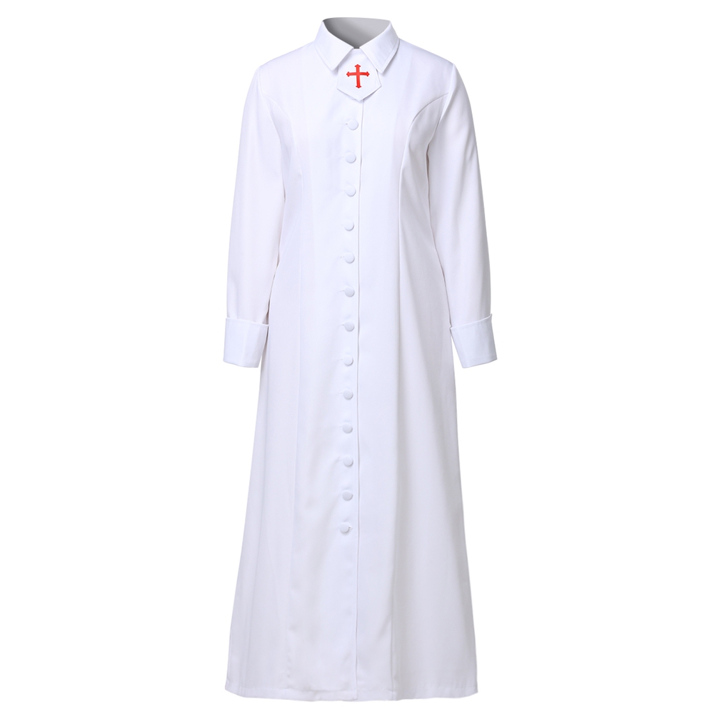 Robe soutane d'église pour femmes, Costume de pasteur de masse de clergé catholique