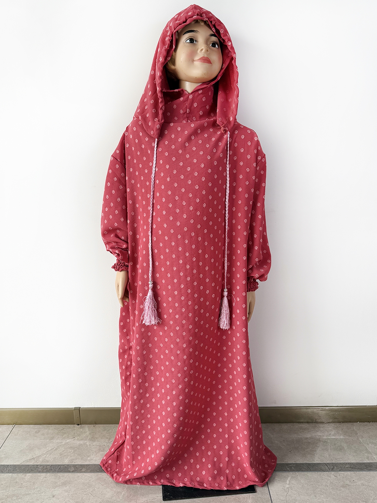 Filles enfants Eid coton prière vêtement Long Khimar Hijab filles musulmanes Robe islamique couverture complète Robe turquie Abaya pour Ramadan