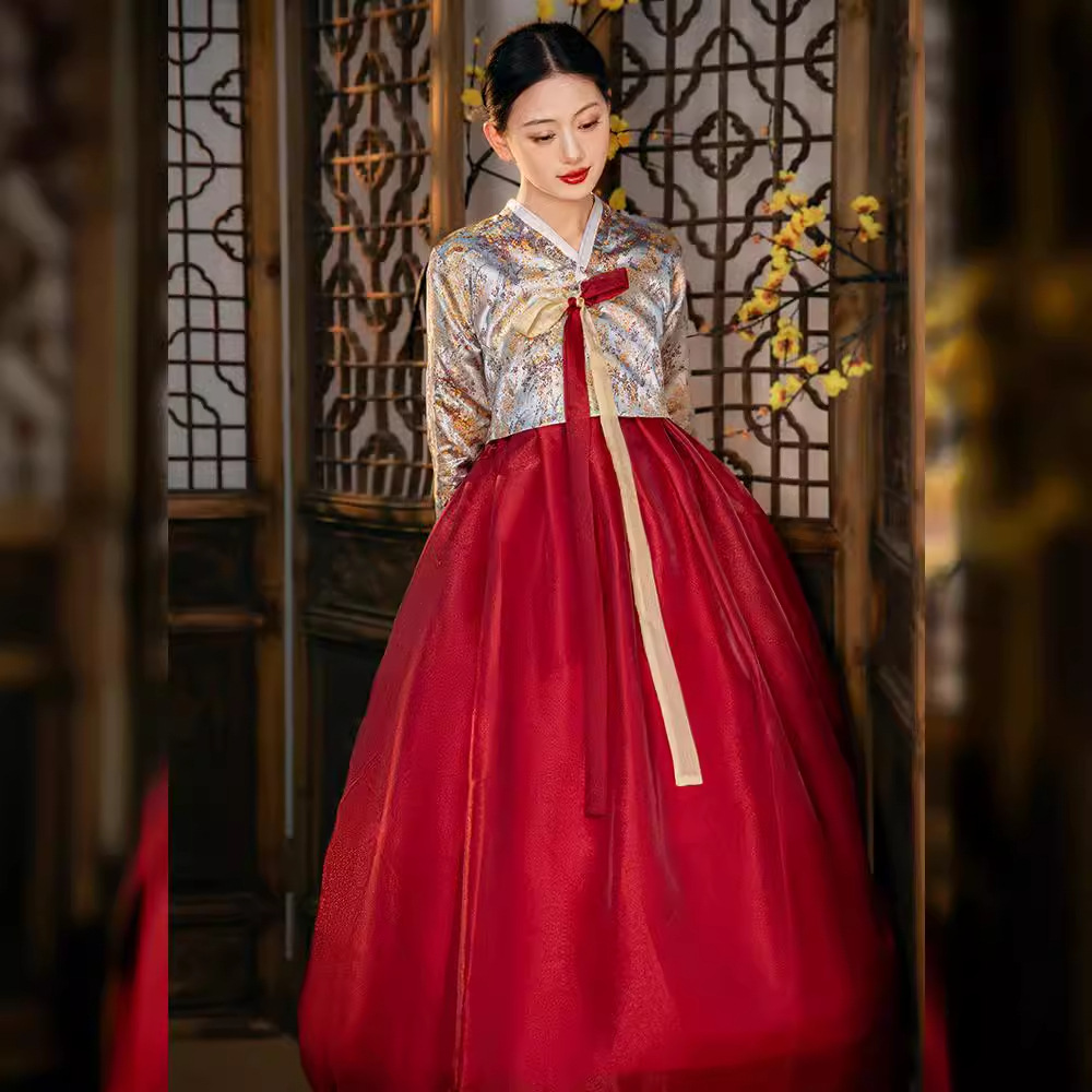 Vêtements coréens authentiques haut de gamme, robe ethnique pour femmes, Yanji, photographie de voyage, danse, robe traditionnelle coréenne, Hanbok