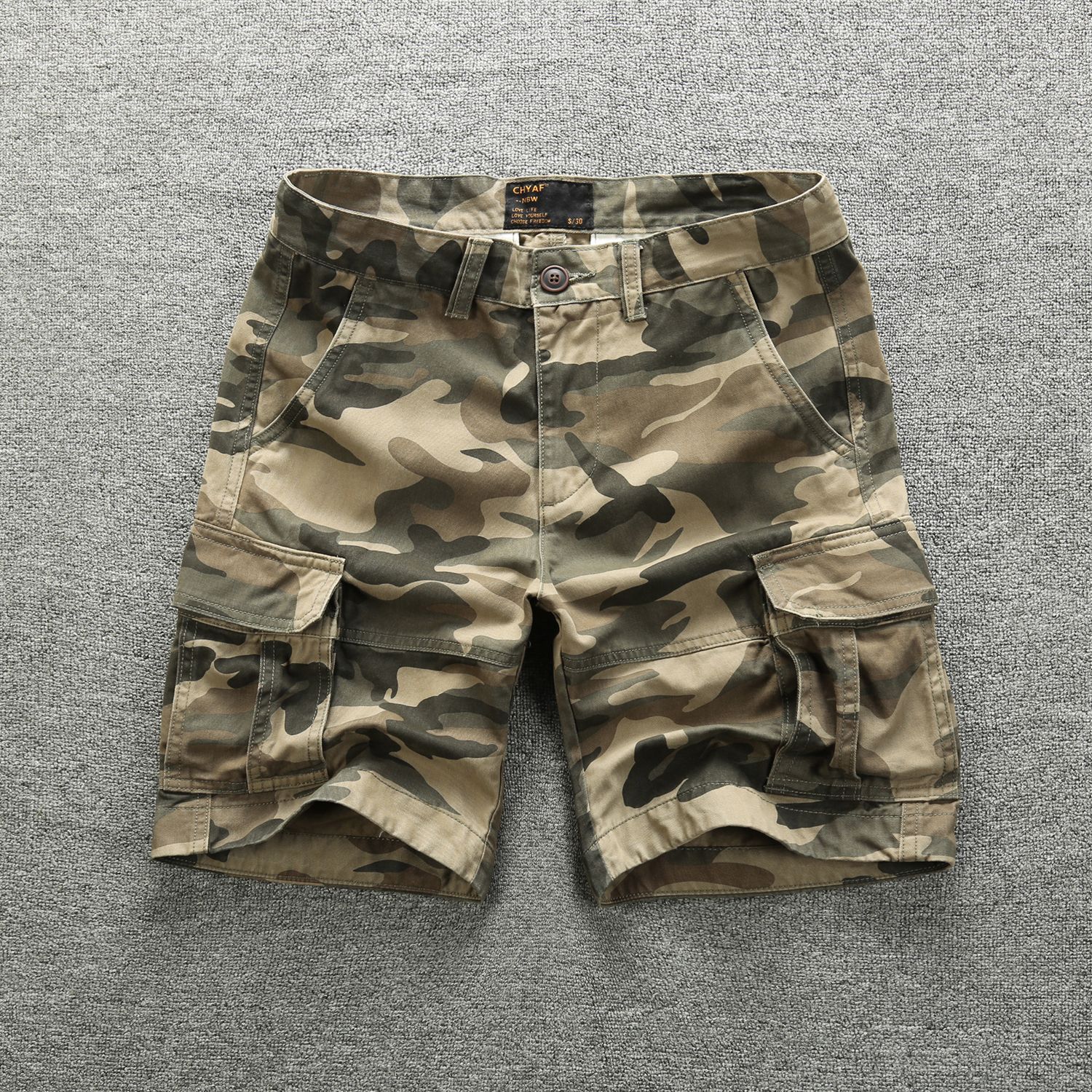 Shorts Cargo Camouflage Décontractés pour Hommes – Tendance Estivale, Confortables, Style Workwear Américain, Idéaux pour l'Extérieur et la Plage