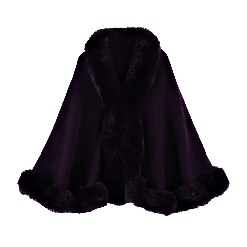 Femmes hiver chaud châle épaissir manteau Cardigan Cape Cape extérieure