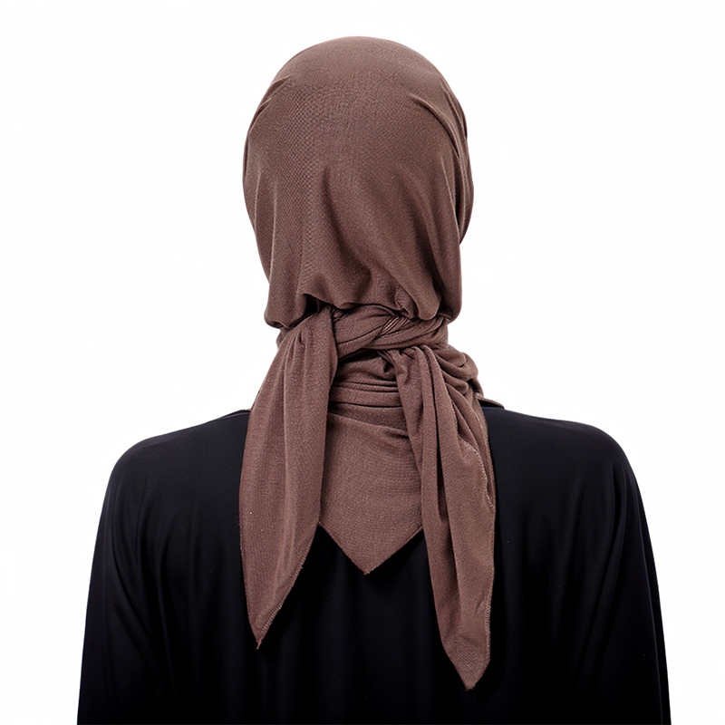 Écharpe Triangle en Coton Solide pour Femme, Hijab Musulman, Châle Doux, Turban Décontracté, Jersey Islamique, Bande de Sauna, à la Mode