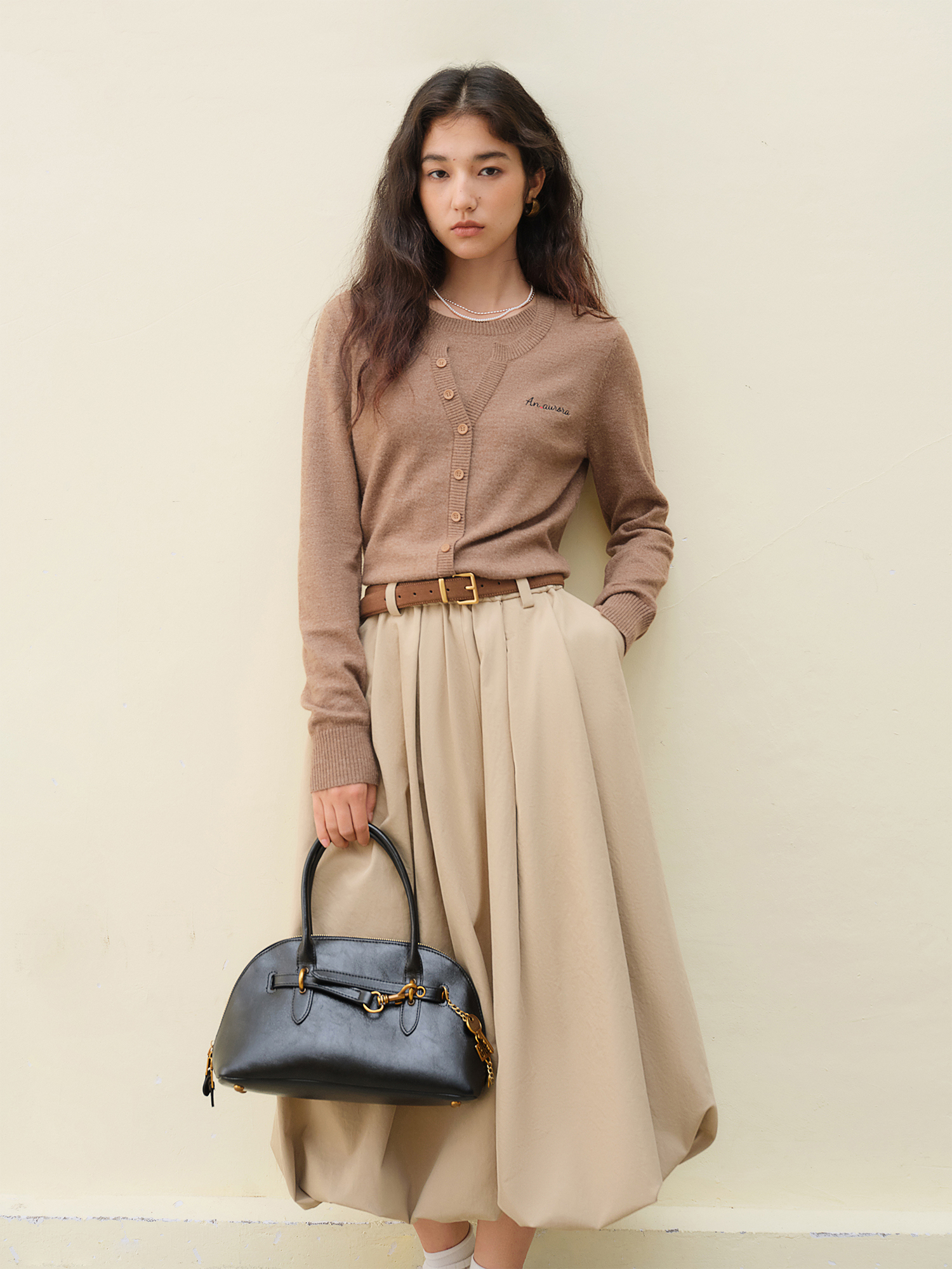 ZIQIAO femmes Petite faux deux pièces pull en tricot 2025 automne hiver nouveauté atmosphère d'inspiration coréenne haut en tricot pulls