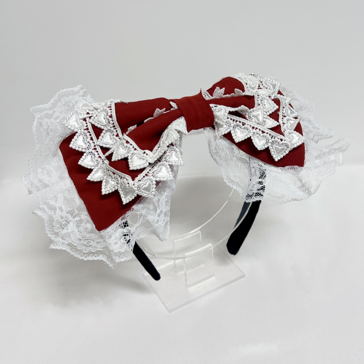 Cerceau de cheveux à gros nœud Kawaii, bandeau rétro victorien en dentelle, Anime doux, Lolita, demoiselle d'honneur, fête de thé, coiffure Cosplay B2263