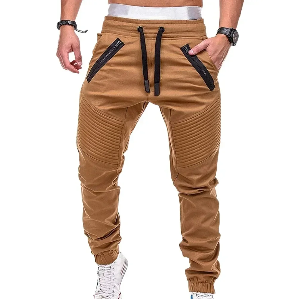 Pantalon de Jogging à Poches Réglables pour Homme, Décontracté, Slim Fit, Rayé, Nouvelle Collection Printemps Automne