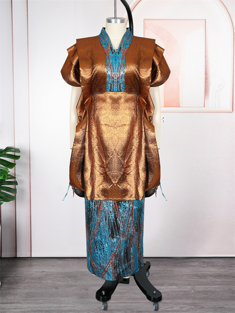 Robes Traditionnelles Africaines de Luxe pour Femmes – Tenues de Mariage, Fête et Anniversaire – Ensemble 2 Pièces (Robe et Jupe) Grandes Tailles – Collection 2026 Vêtements Africains