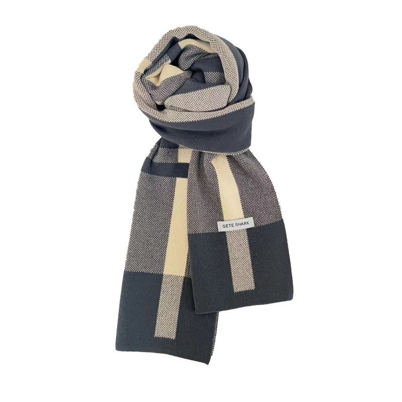 Hiver hommes écharpe garder au chaud écharpe décontracté marque de mode Designers tricot foulard Patchwork copie cachemire écharpe châle Wrap AC2228