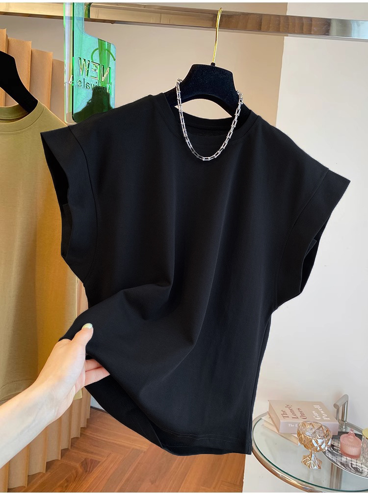 Hauts amples de couleur unie simples pour femmes