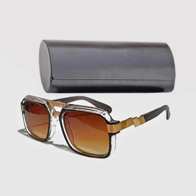 Lunettes de soleil de luxe MOD669 pour hommes et femmes, monture noire dégradée, design monobloc, avec boîte d'origine