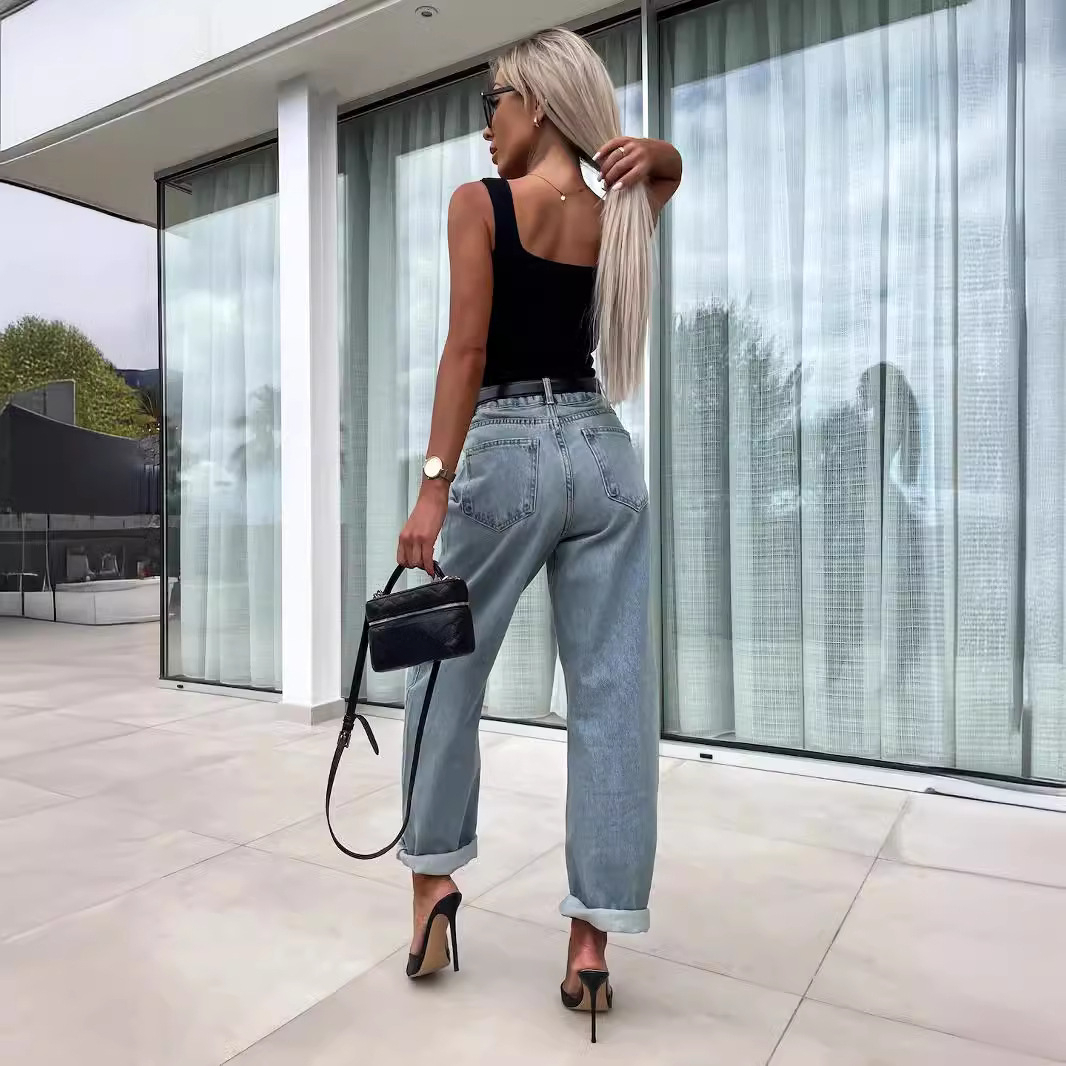 Jeans hipster décontractés pour femmes, jeans de rue mi-taille Y2k, de personnalité et à la mode, nouvelle collection printemps et automne