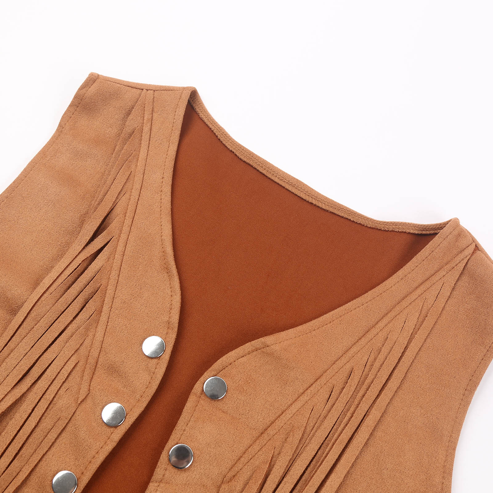Costume hippie années 60-70 pour femmes, veste à franges, bandeau, lunettes de soleil, collier, boucles d'oreilles, tenue pour soirée dansante, disco, rave