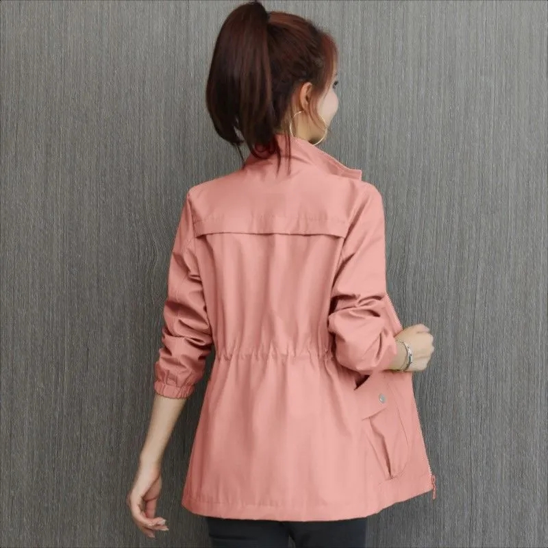 2025 nouvelles femmes coréennes Trench manteaux décontracté revers cordon coupe-vent printemps lâche Gabardina kaki mi-longue veste Abrigos haut