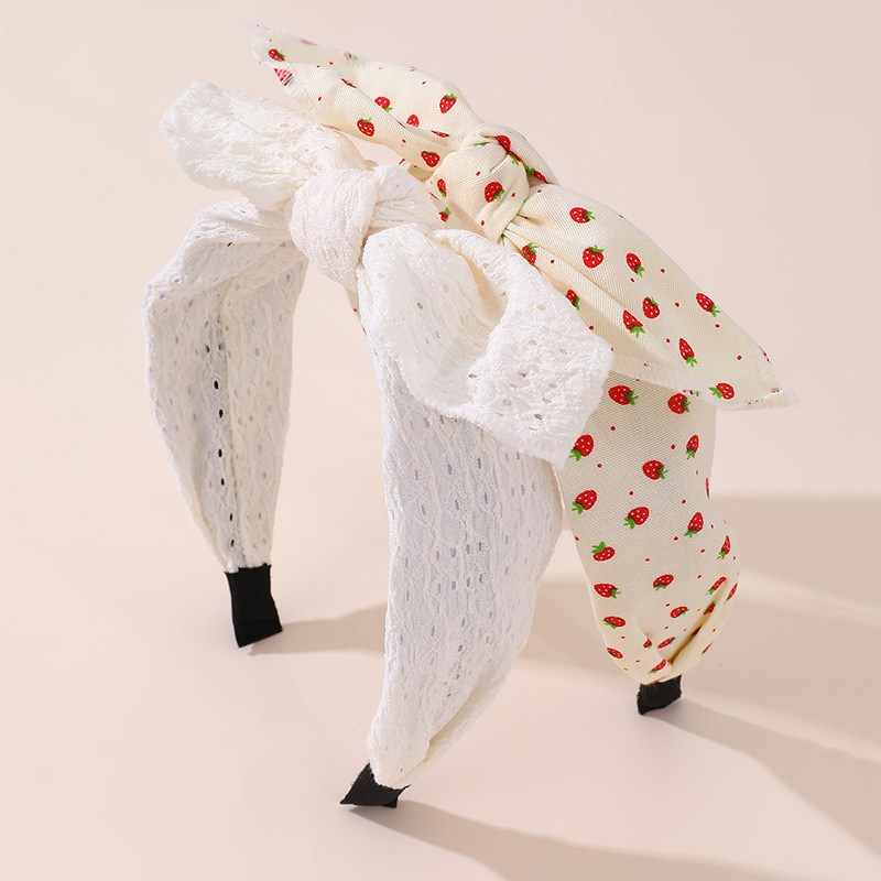 Lot de 2 bandeaux pour cheveux avec oreilles de lapin – Design minimaliste avec nœud et tissu à pois pour un style mignon et sans effort.