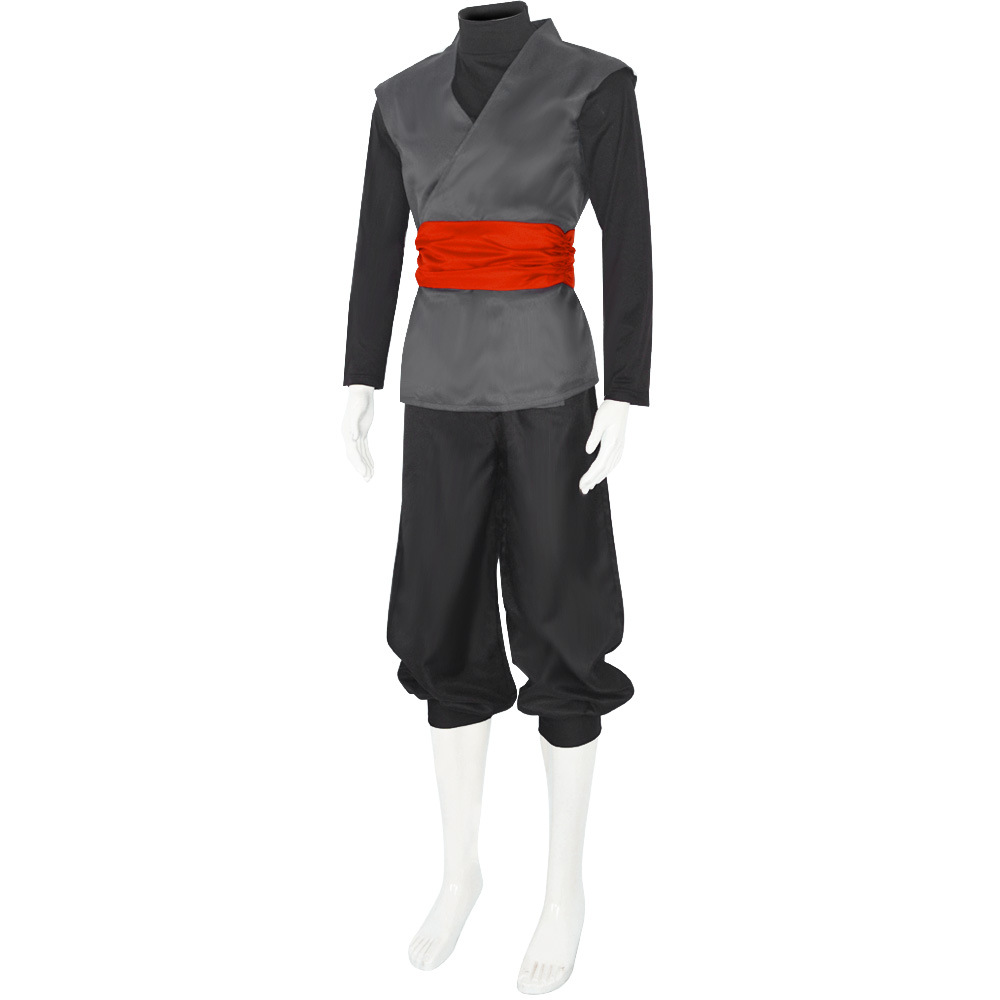 Costume de Cosplay noir pour hommes, Costume de Kung Fu Anime, uniforme d'halloween, ensemble complet