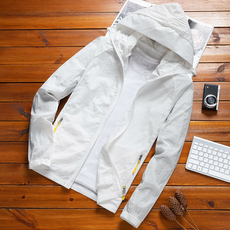 Veste de pêche légère d'été pour homme, protection solaire, veste d'extérieur à capuche zippée, anti-UV, respirante, séchage rapide, pour le cyclisme