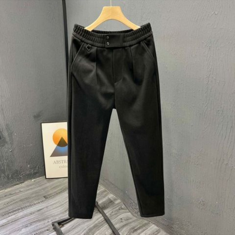 Pantalon long décontracté polyvalent pour hommes, automne-hiver, style coréen tendance, pantalon de survêtement ample à jambes larges, pantalon streetwear