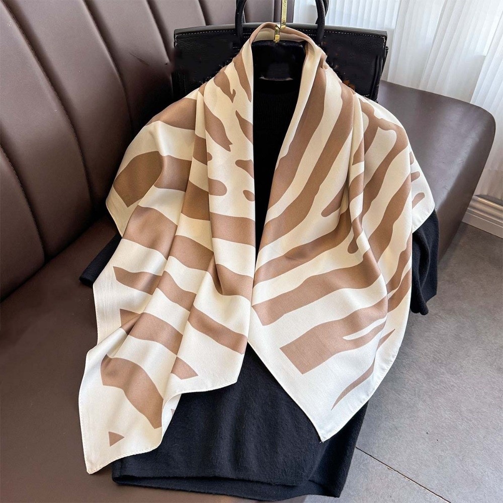 Châle à motifs 90 CM, Foulard carré léger, Protection solaire, Rayures, Foulard de tête carré, Design personnalisé, Respirant