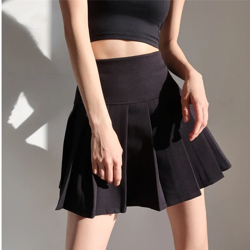 Mini jupes plissées pour femmes, jupes d'été pour l'école japonaise, taille haute, Kawaii, mignonne, uniforme Harajuku, 2024