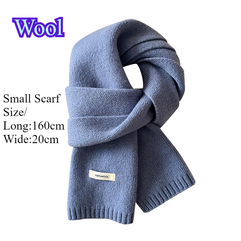 2025 100% laine australienne écharpe femmes hiver couleur unie tricoté écharpe coupe-vent épais chaud cou Protection dames tricot écharpe