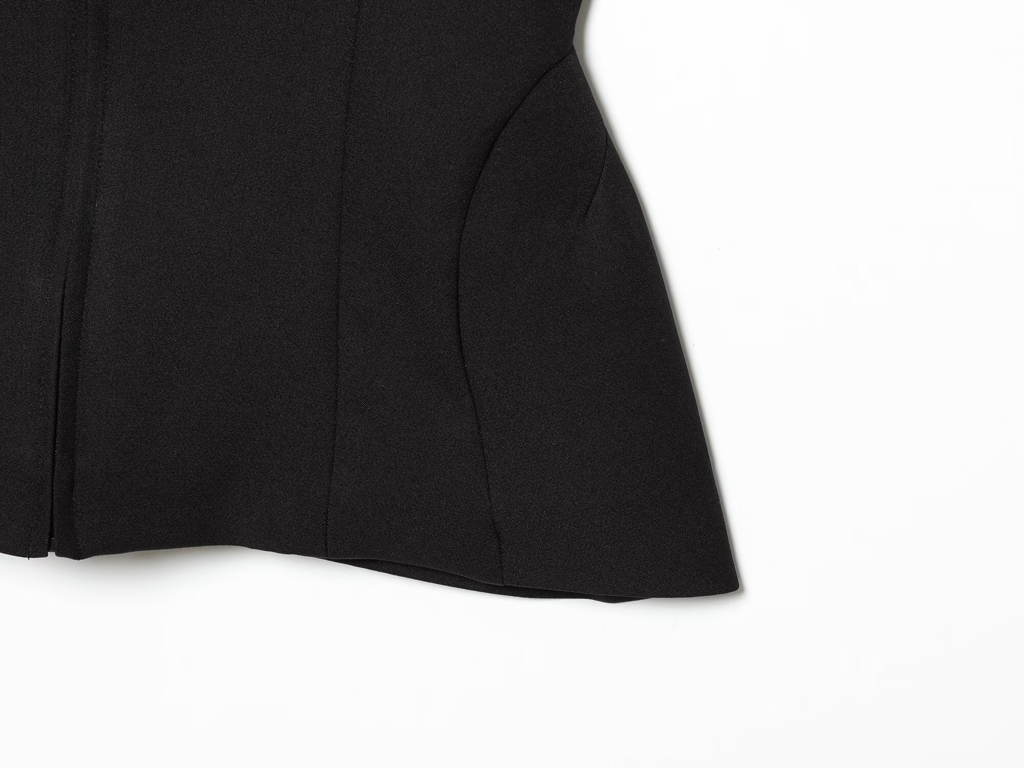 Gilet sans manches pour femme - Haut peplum ajusté à col en V, gilet décontracté à fermeture éclair sur le devant, nouvelle mode été 2026 noir