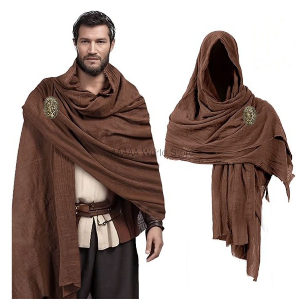 Nouveau Costume écharpe en coton médiéval Renaissance LARP Viking Cape Halloween Pirate Cape