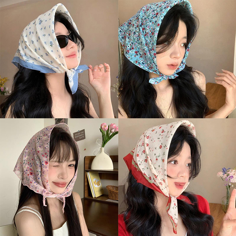 Foulard floral pour femmes, doux, respirant, léger et confortable, idéal pour les vacances et les voyages.