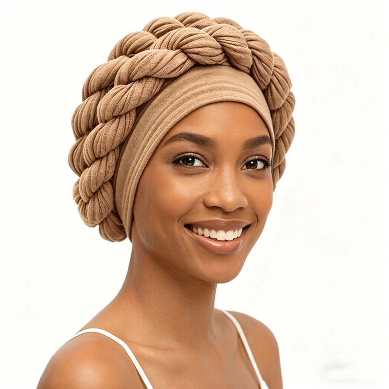 Chapeaux Turban Hijab pour Femmes, Double Couche, Torsades Africaines, Foulards Respirants, Bonnets Chimio, Chapeaux Musulmans