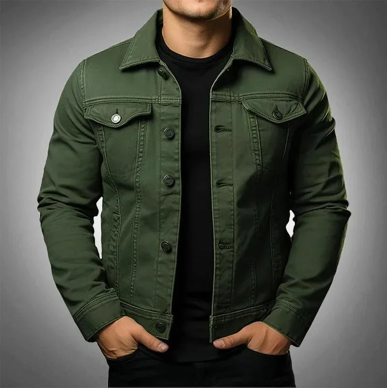 Veste décontractée à la mode pour hommes, haut en Denim délavé, ample, grande taille, automne