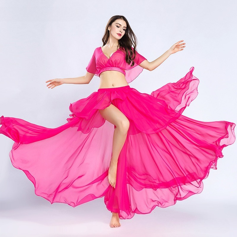 Costume de danse du ventre personnalisé, tenue d'entraînement pour femmes, tenue de performance sexy haut de gamme, costume de danse orientale féerique, vêtements de danse